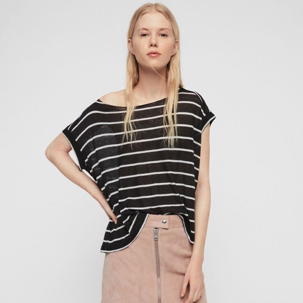 ✨4xHP✨Massimo Striped Zipper Back Tee✨
